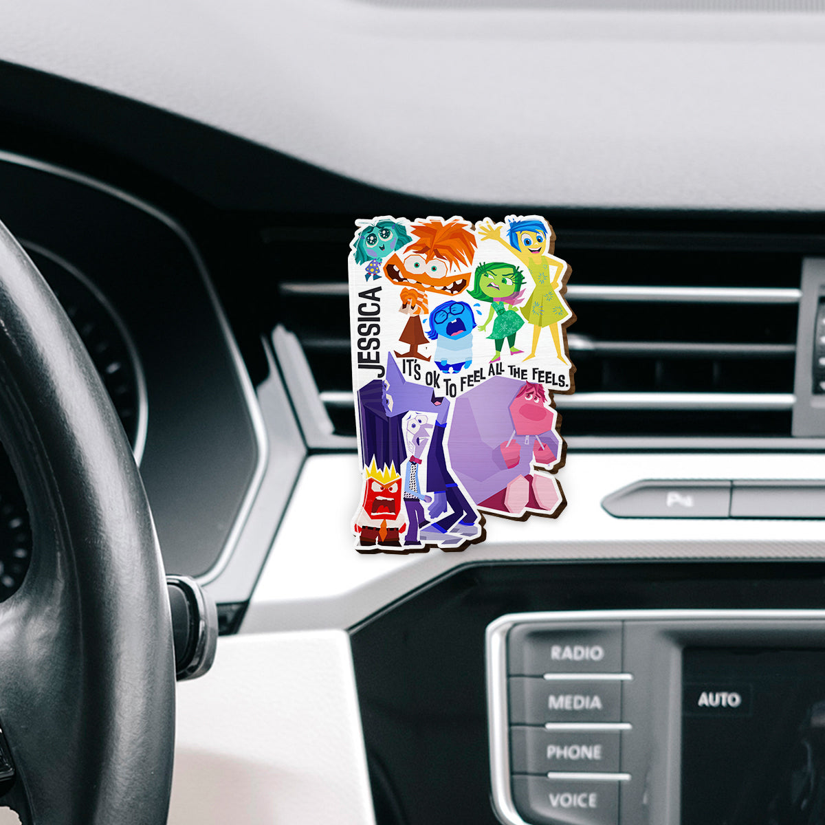 It's Ok To Feel All The Feels - Personalized Shaped Car Visor Clip