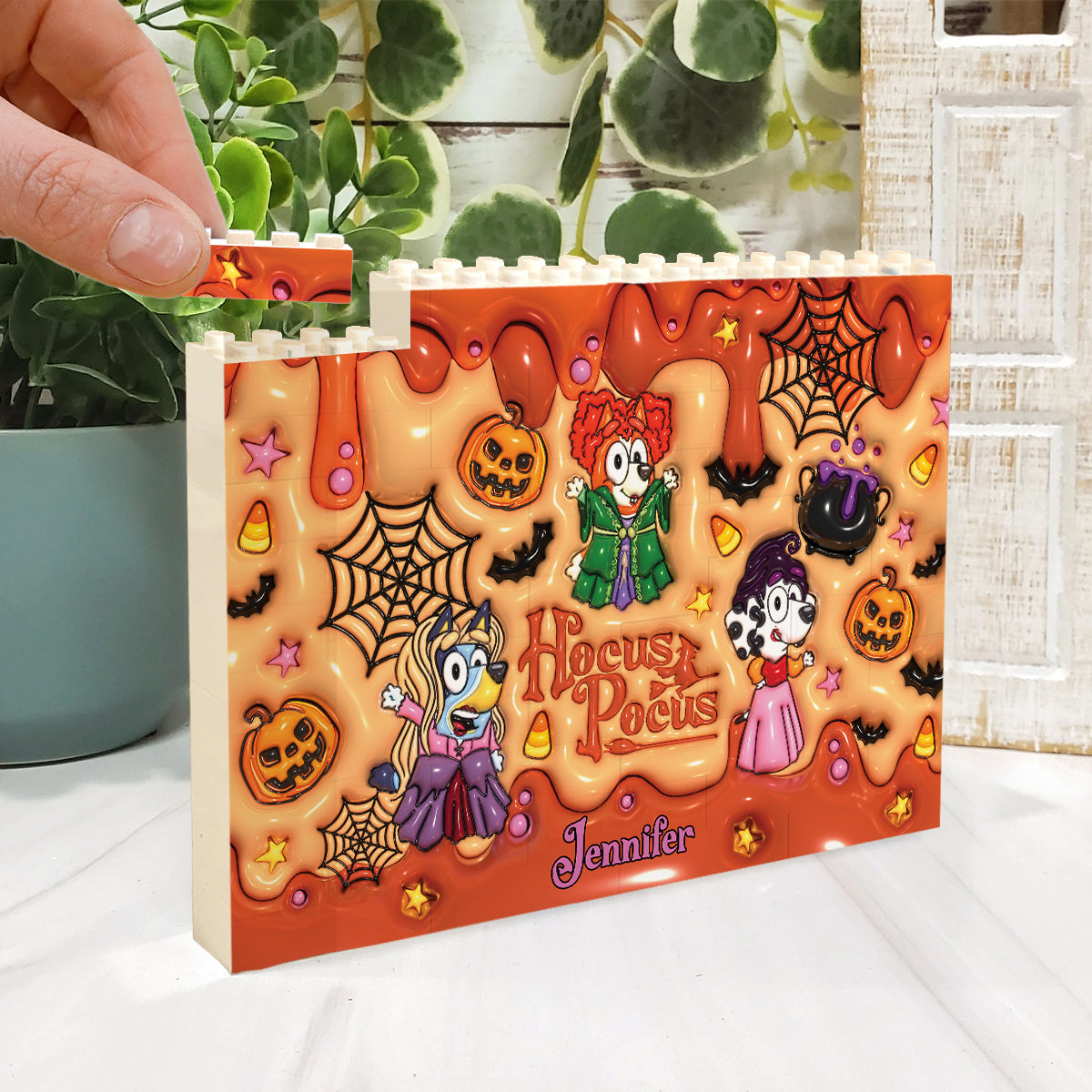 Halloween Is Coming - Personalized One-sided Horizontal Rectangle Building Brick Blocks