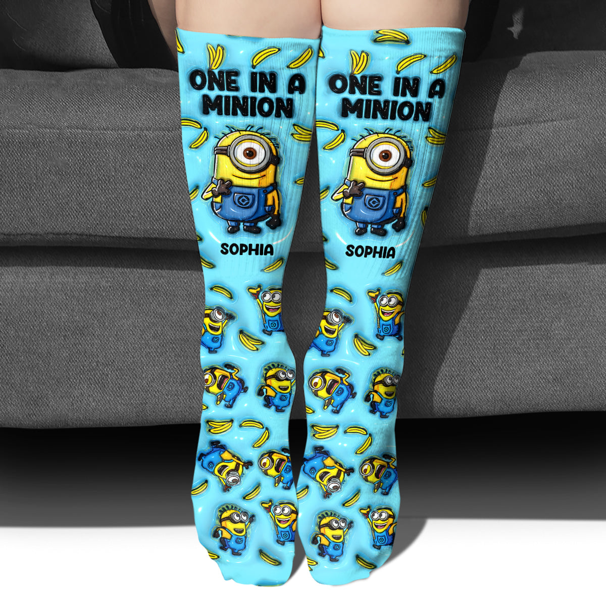 One In The Minion - Personalized Socks