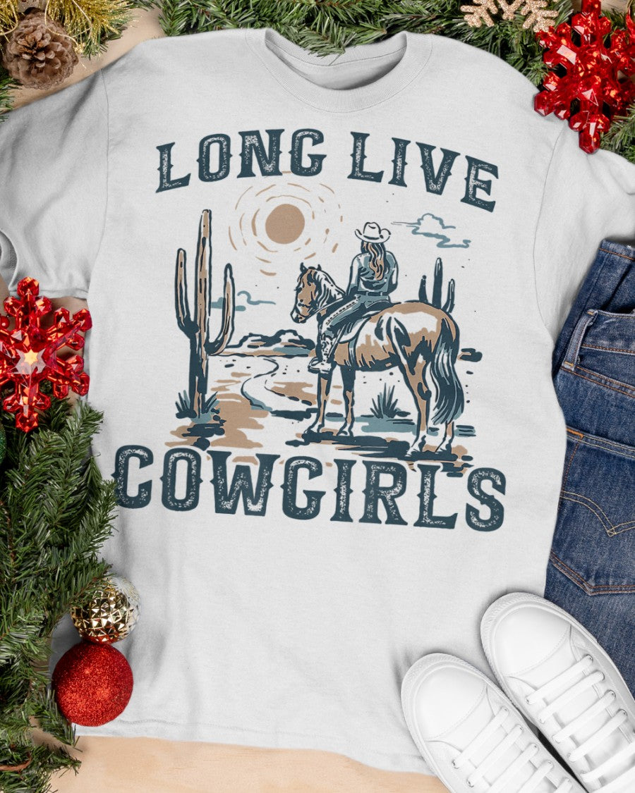 Long Live The Cow Girl Horse T-shirt and Hoodie 0523