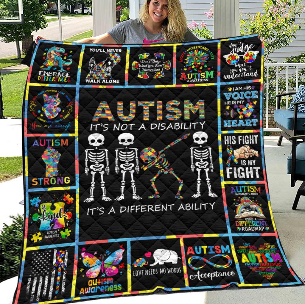 Autism It's Is Not Disability - Autism Awareness Quilt