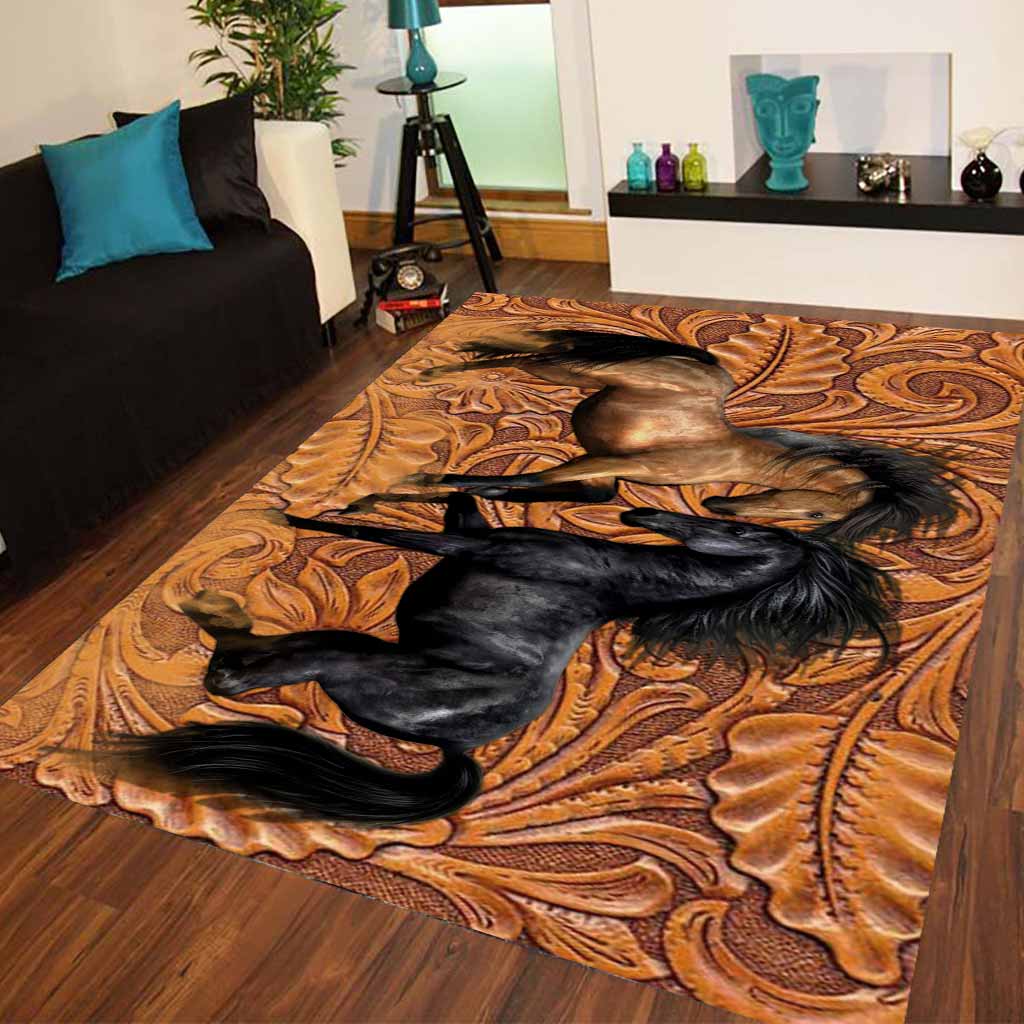 Love Horse Leather Pattern Print Horse Rug 0622