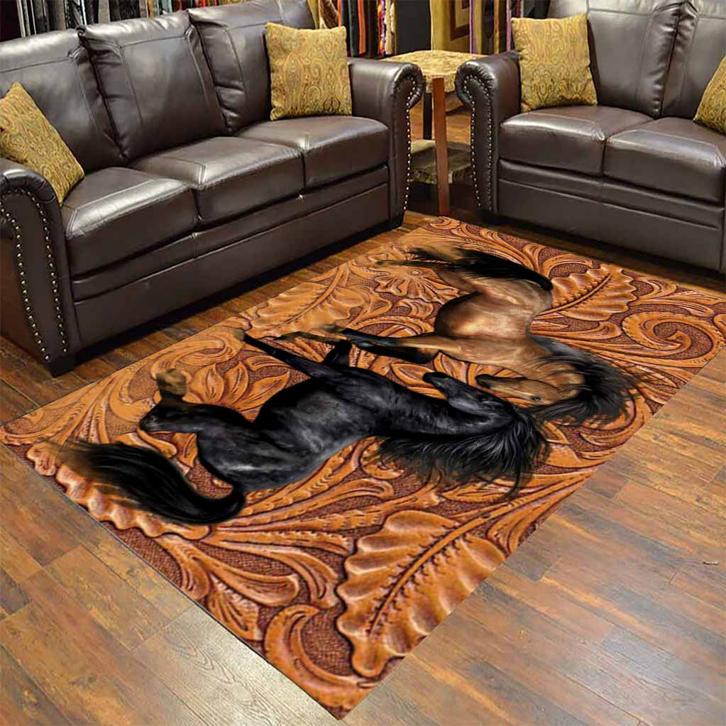 Love Horse Leather Pattern Print Horse Rug 0622