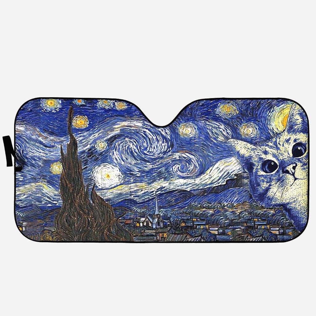 Cat Van Gogh Cat Car Sunshade 0622