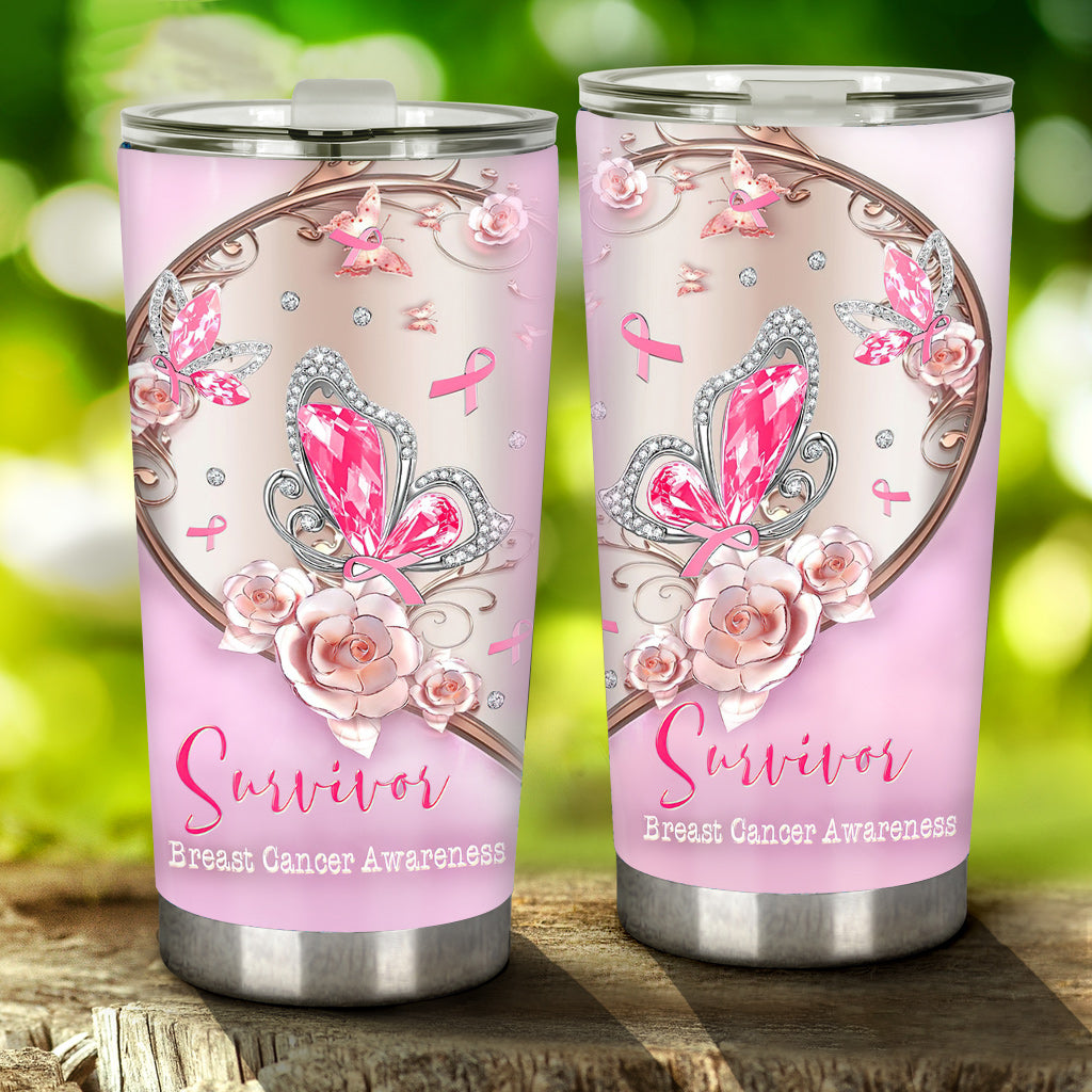 Survivor - Breast Cancer Awareness Tumbler 0622