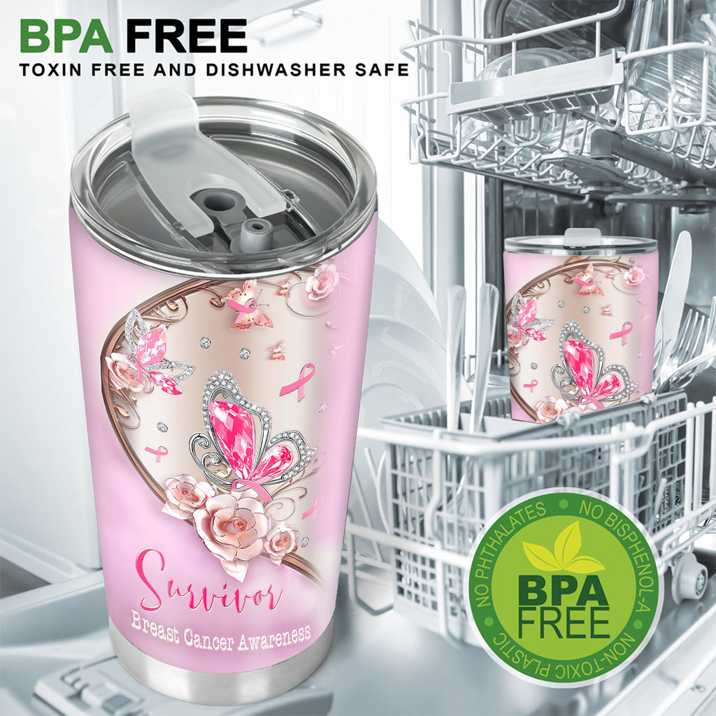 Survivor - Breast Cancer Awareness Tumbler 0622