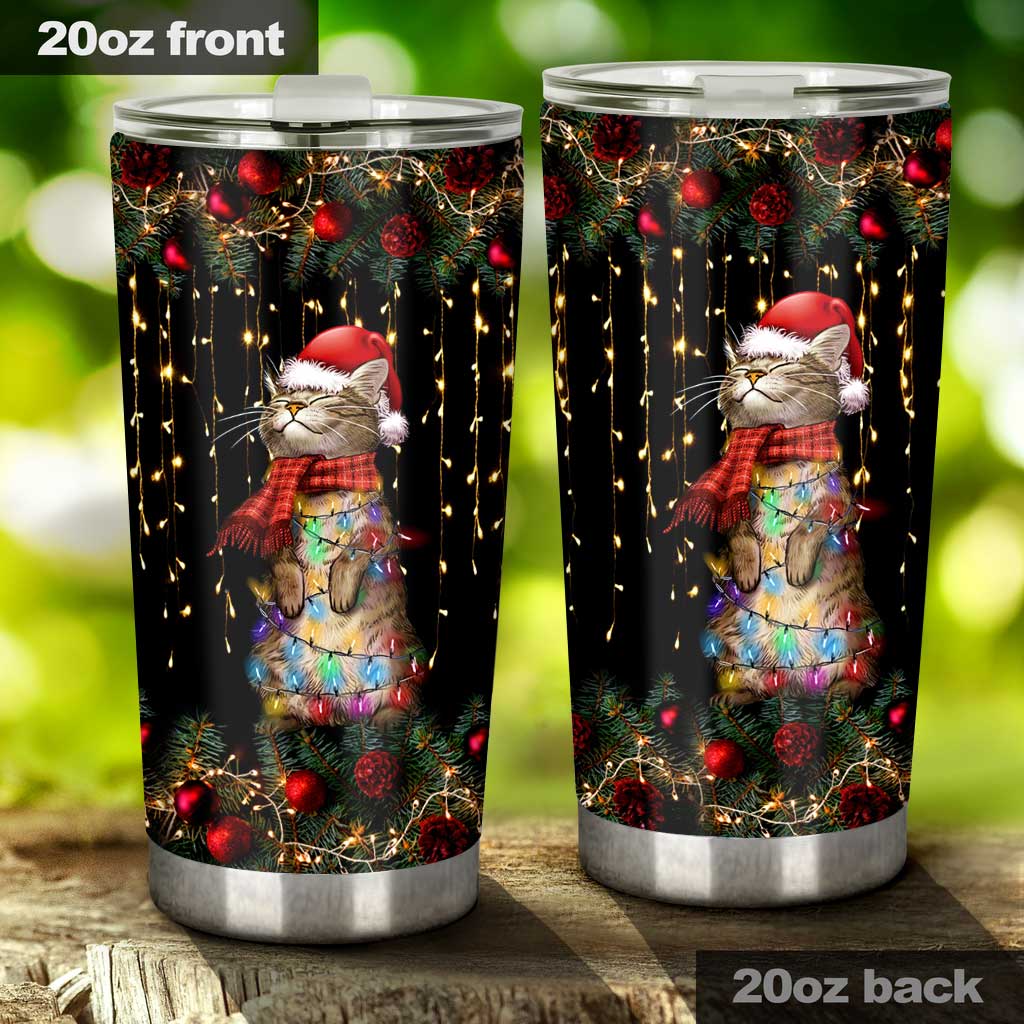 Meowy Christmas Cat Tumbler 0622