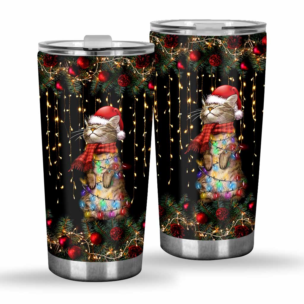 Meowy Christmas Cat Tumbler 0622