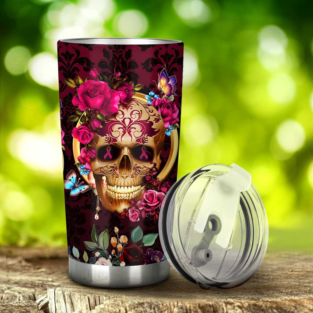 Skull And Flowers - Skull Tumbler 0622