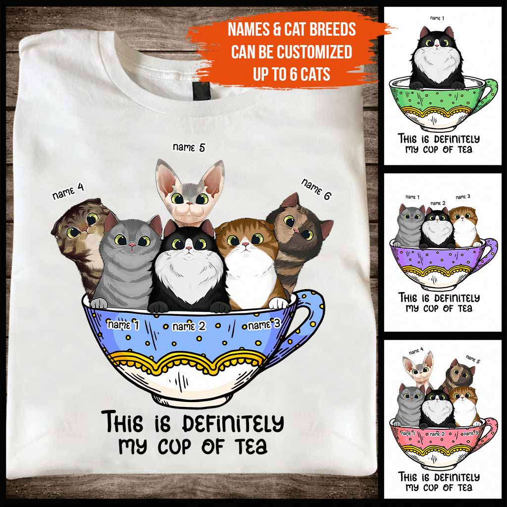 My Cup Of Tea - Cat Personalized T-shirt And Hoodie