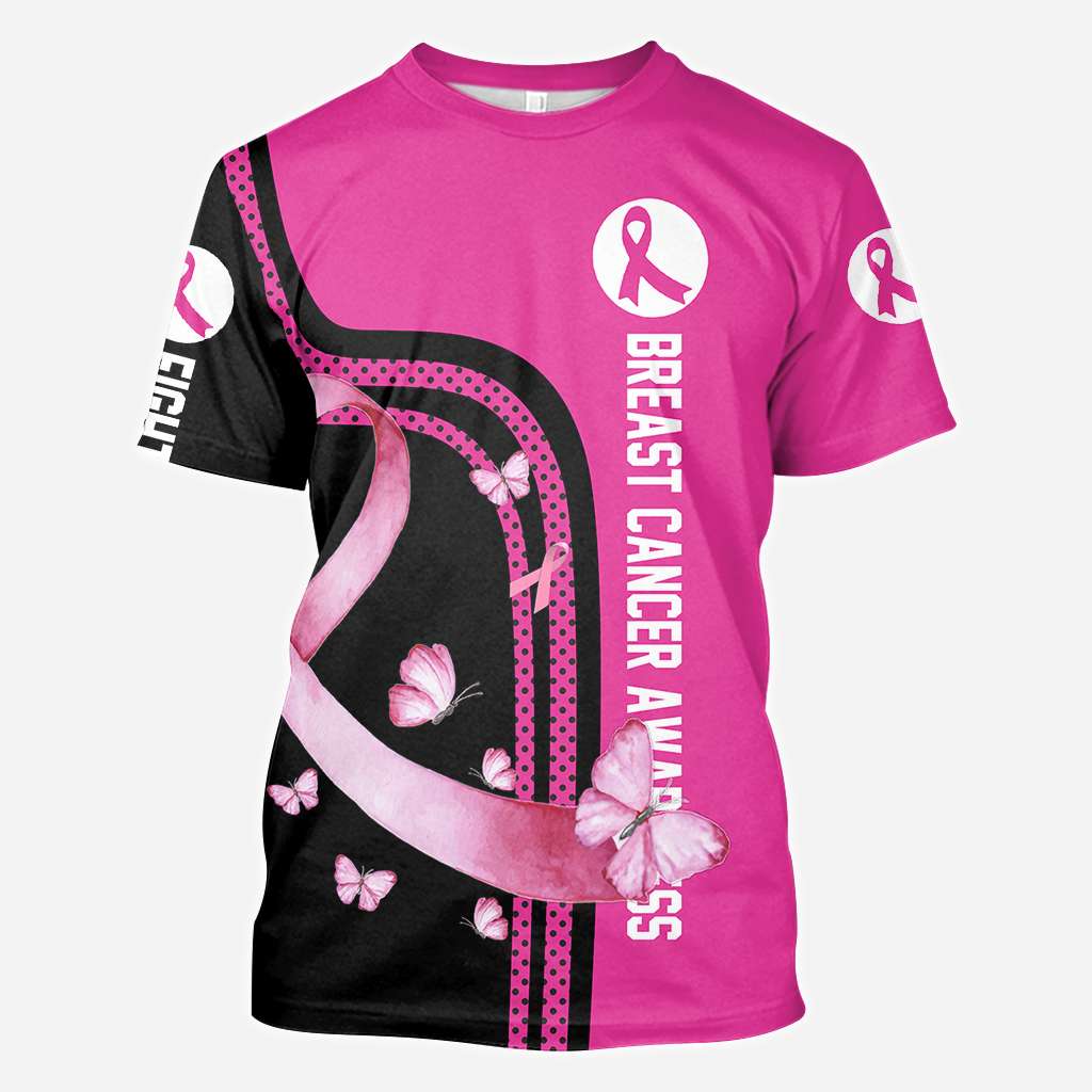 Fight Like A Girl - Breast Cancer Awareness All Over T-shirt and Hoodie 0822