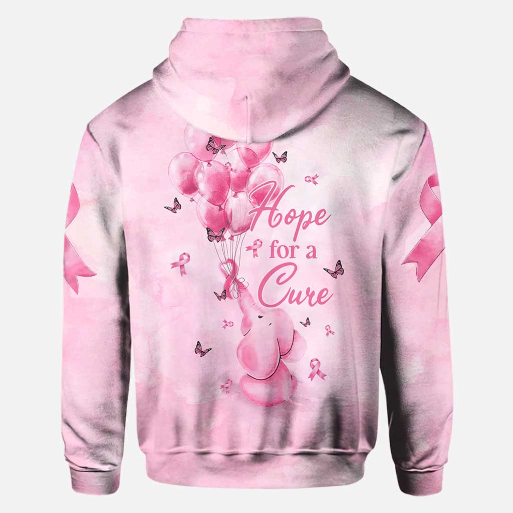 Hope For A Cure Elephant - Breast Cancer Awareness All Over T-shirt and Hoodie 0822