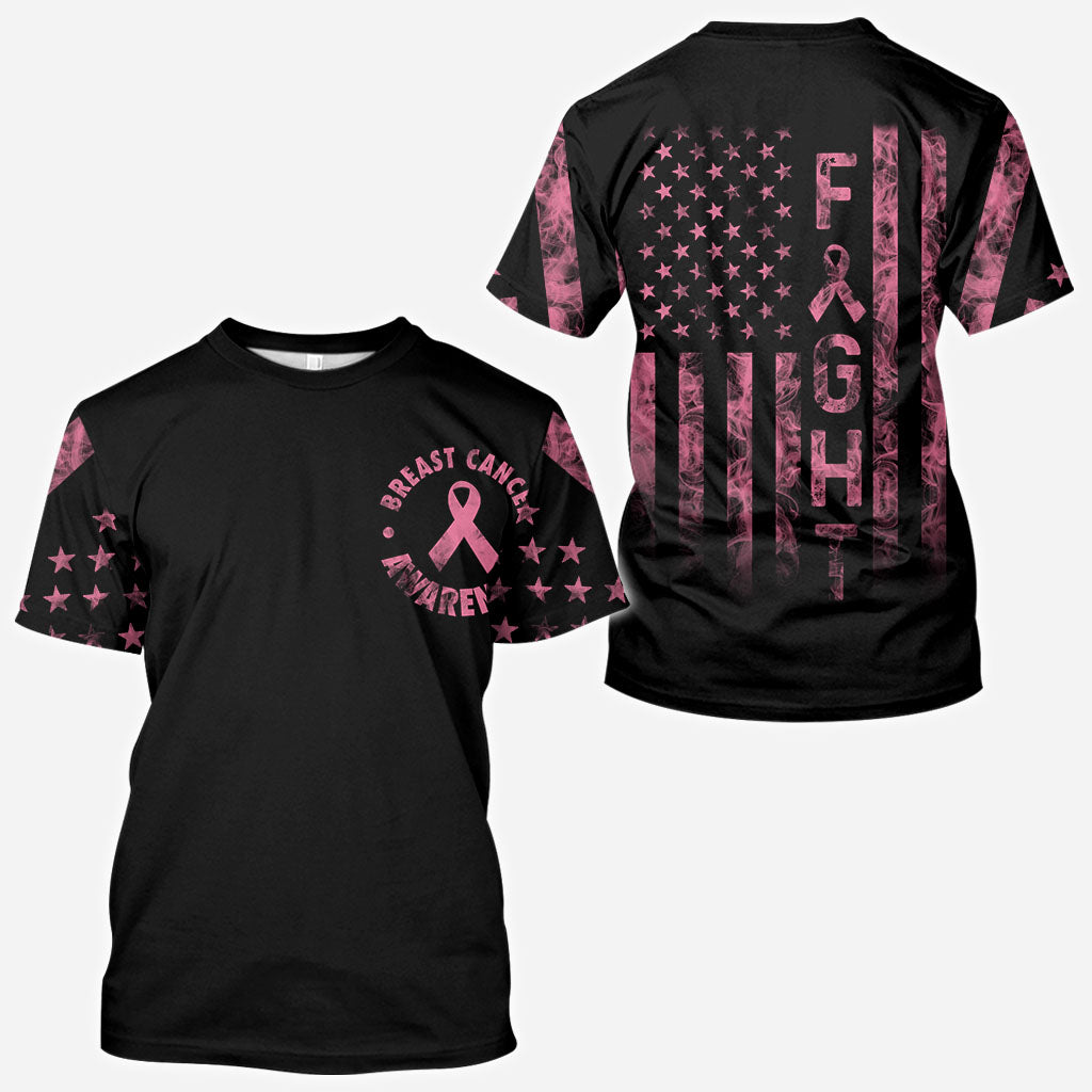 Fight Breast Cancer Smoke Flag - Breast Cancer Awareness All Over T-shirt and Hoodie 0822