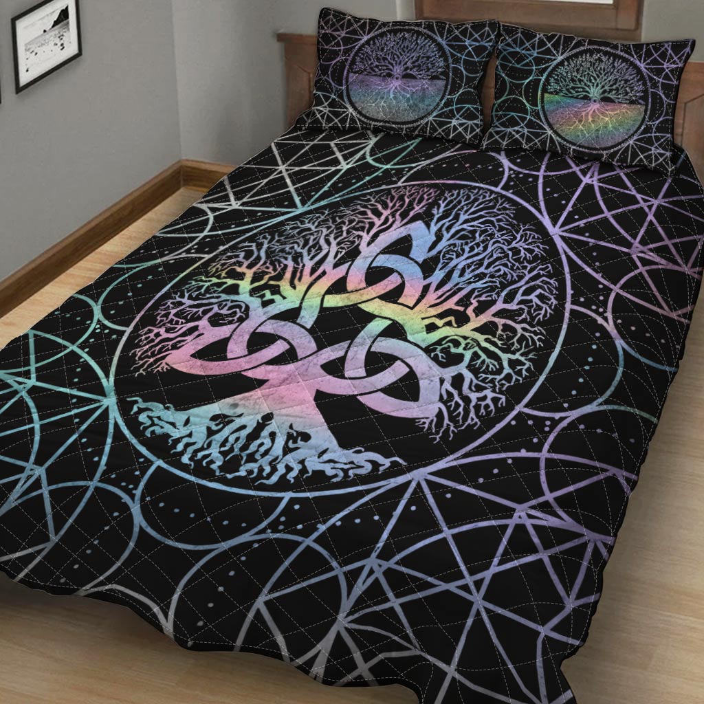 Triquetra Tree Of Life - Witch Quilt Set 0822