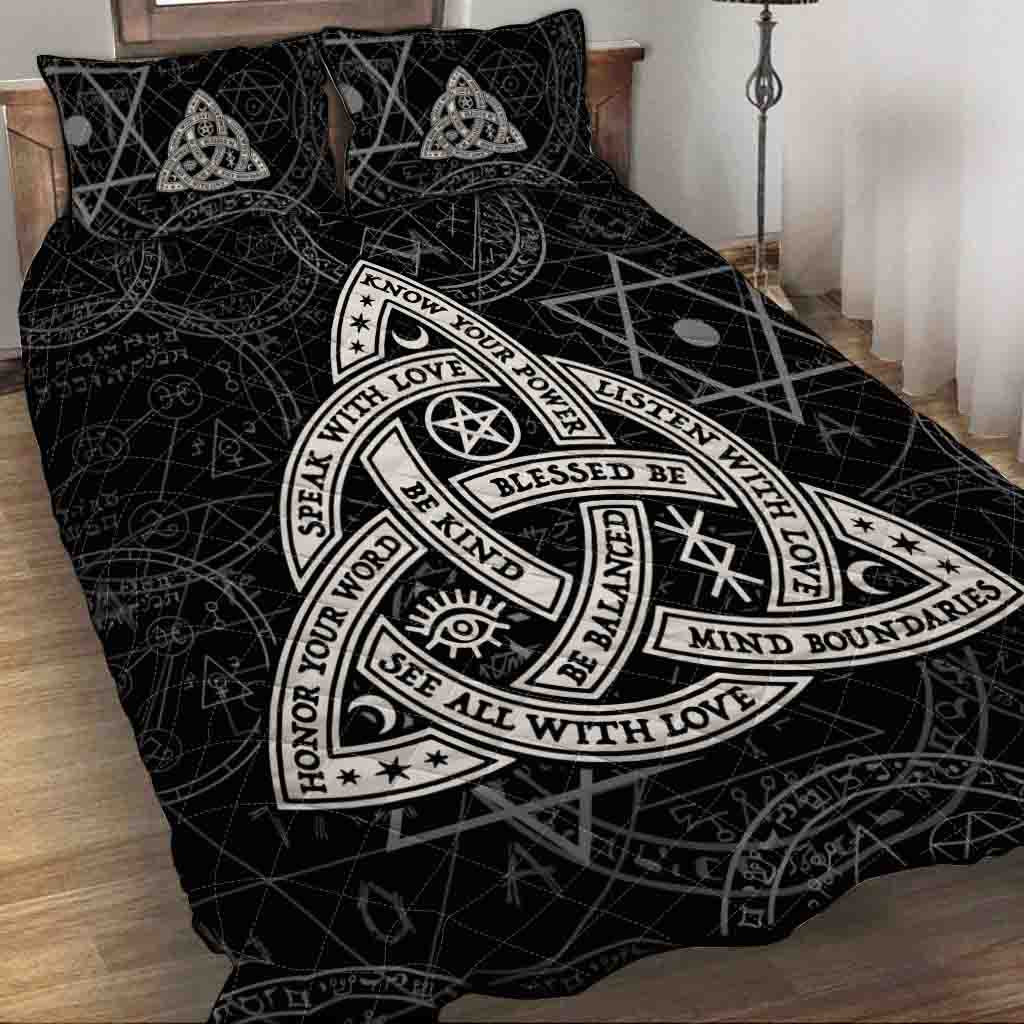 Wicca Triquetra - Witch Quilt Set 0822