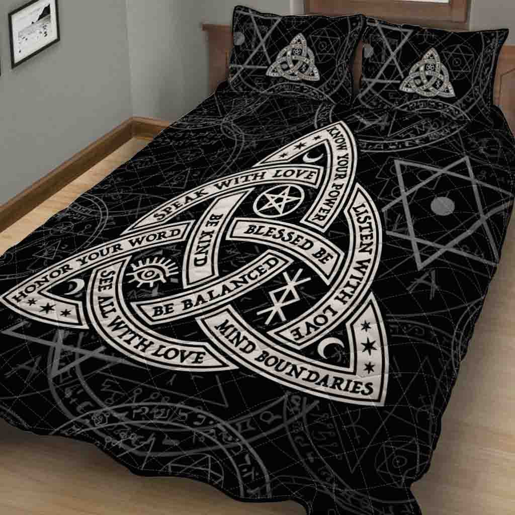 Wicca Triquetra - Witch Quilt Set 0822