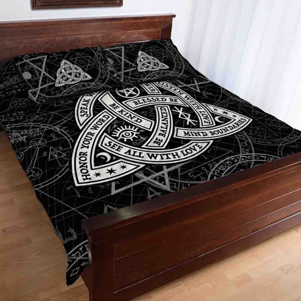 Wicca Triquetra - Witch Quilt Set 0822