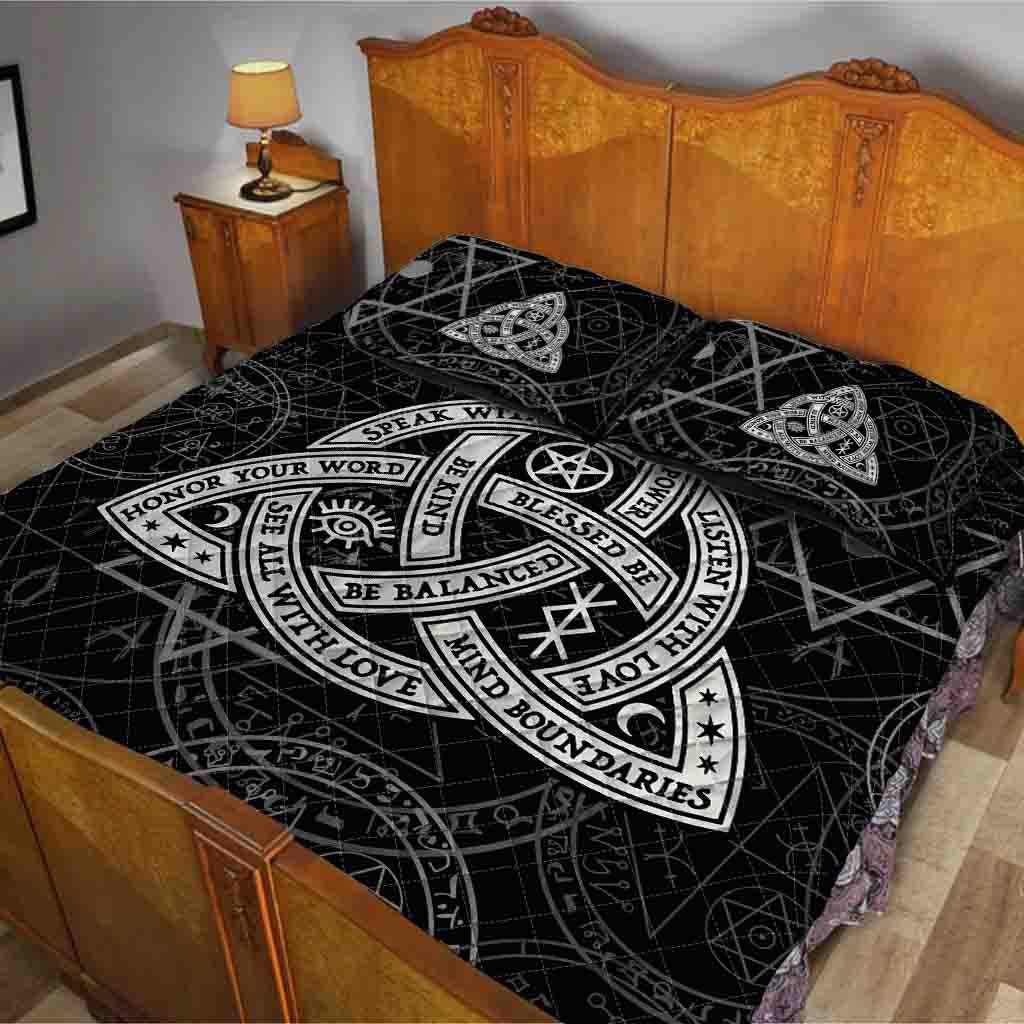 Wicca Triquetra - Witch Quilt Set 0822