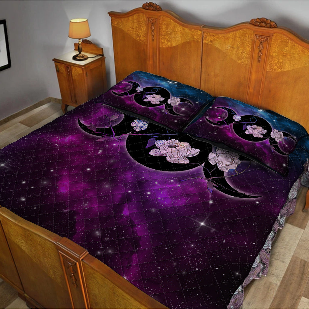 Triple Moon Wicca - Witch Quilt Set 0822