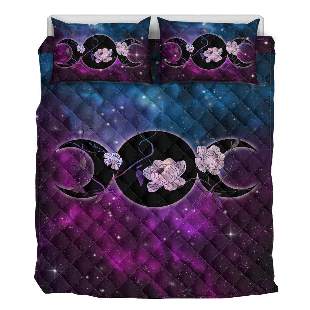 Triple Moon Wicca - Witch Quilt Set 0822