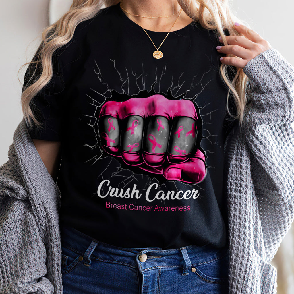 Crush Cancer - Breast Cancer Awareness T-shirt and Hoodie 0822