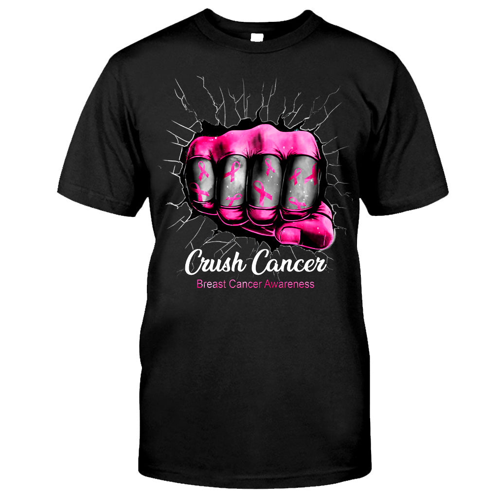 Crush Cancer - Breast Cancer Awareness T-shirt and Hoodie 0822