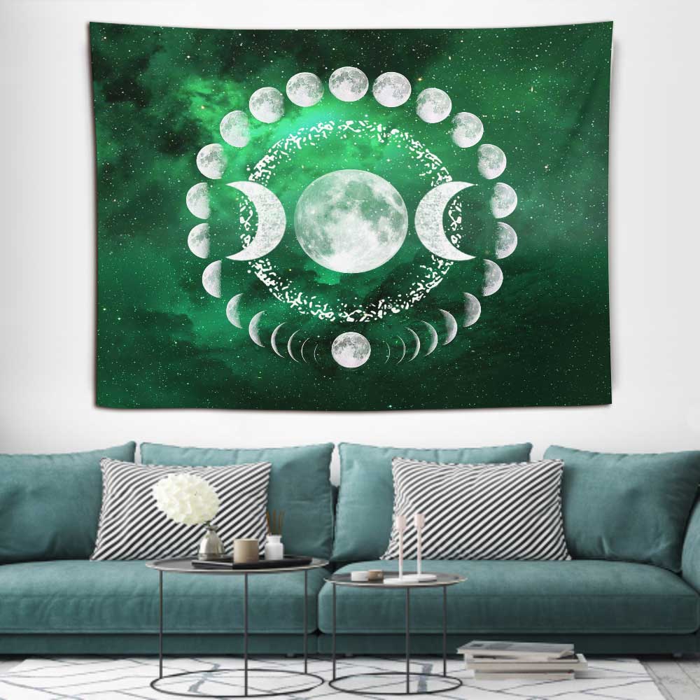 Celtic Triple Moon Wicca - Witch Wall Tapestry 0822