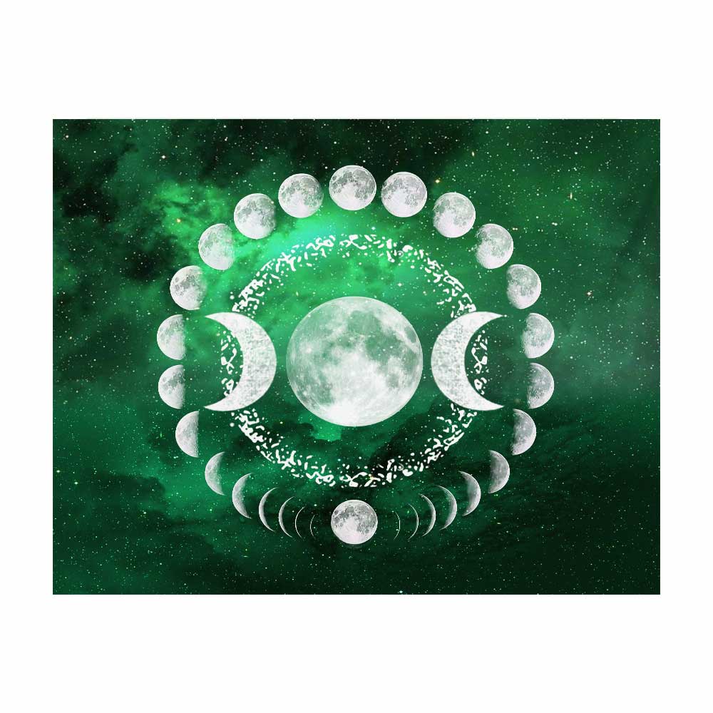 Celtic Triple Moon Wicca - Witch Wall Tapestry 0822