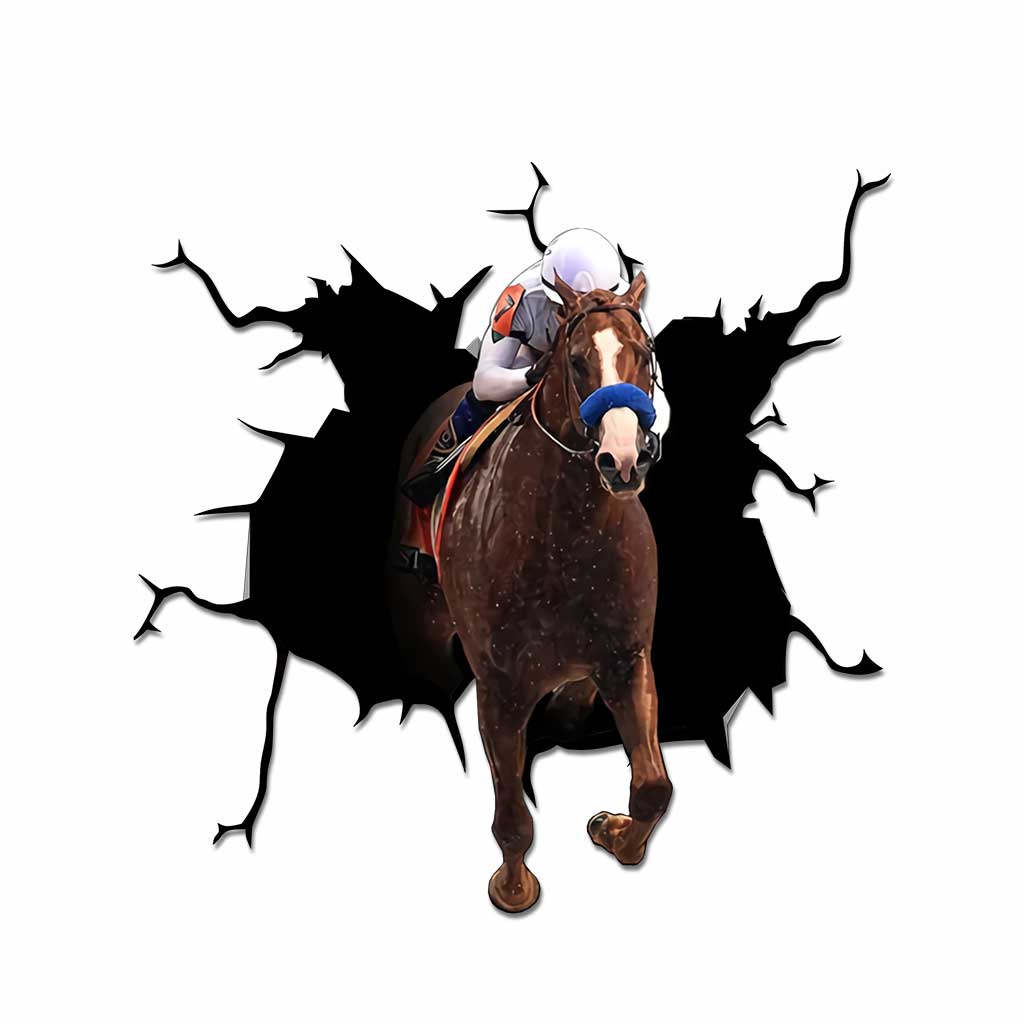Horse Racing Crack Head - Horse Decal Full 0921