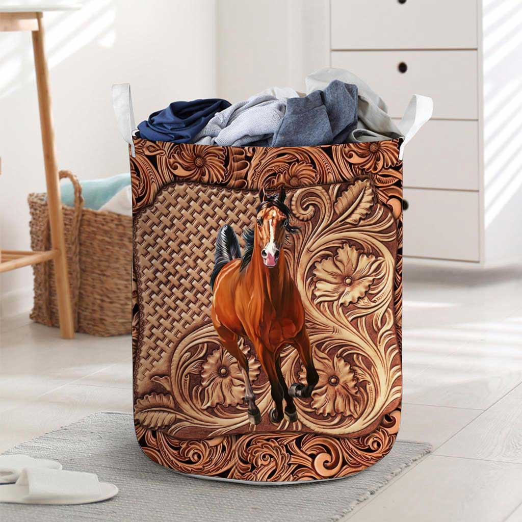 Western Horse - Horse Riding Lover - Horse Owner Laundry Basket 0921