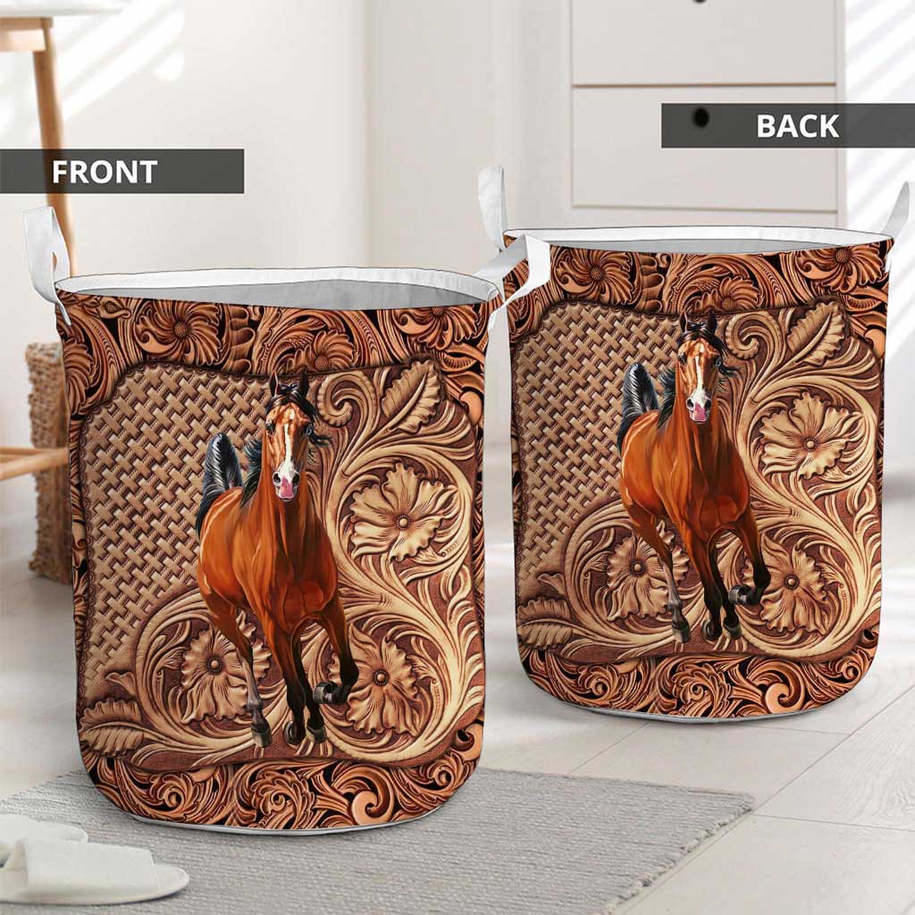 Western Horse - Horse Riding Lover - Horse Owner Laundry Basket 0921