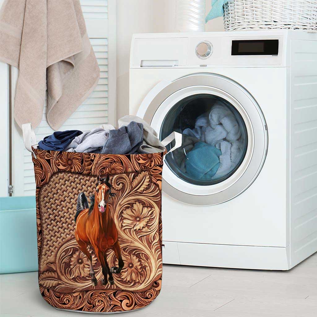 Western Horse - Horse Riding Lover - Horse Owner Laundry Basket 0921