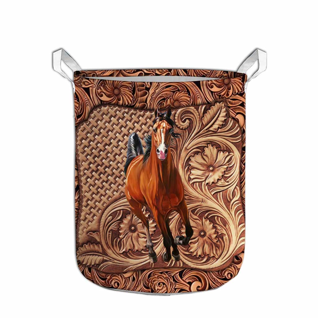 Western Horse - Horse Riding Lover - Horse Owner Laundry Basket 0921