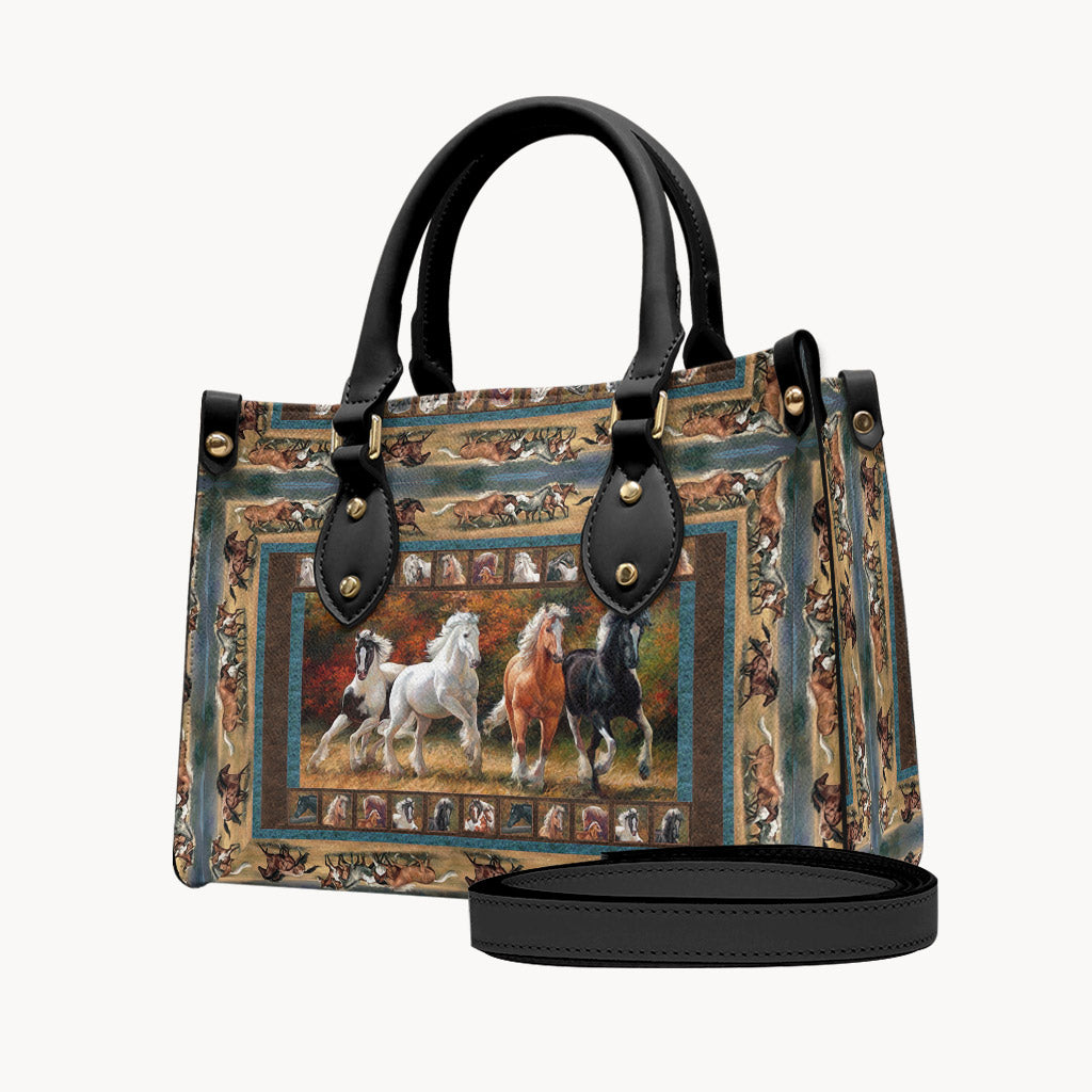 Beautifuls Horses - Horse Leather Handbag 0921