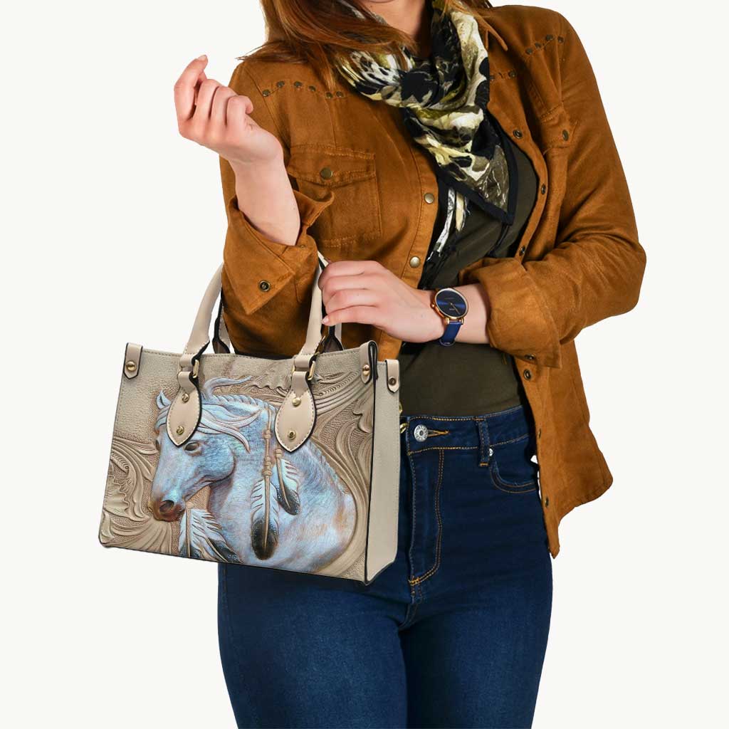 Horse Native Vintage Horse - Horse Leather Handbag 0921