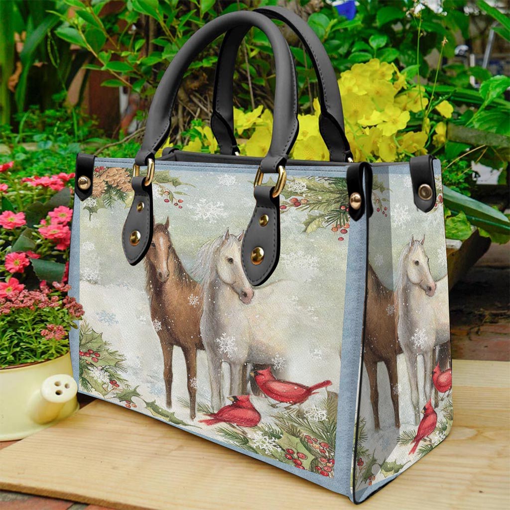 Horse And Cardinal - Horse Leather Handbag 0921