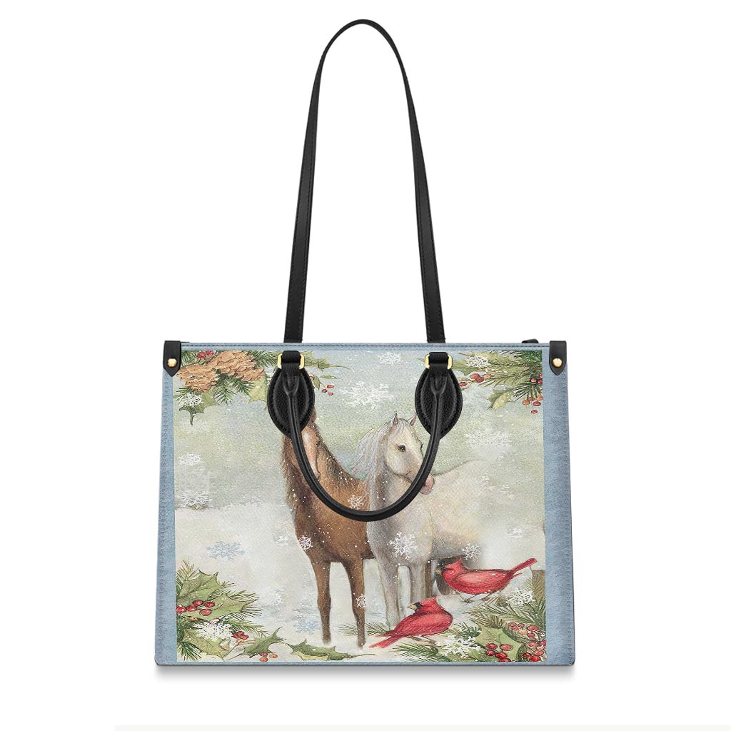 Horse And Cardinal - Horse Leather Handbag 0921