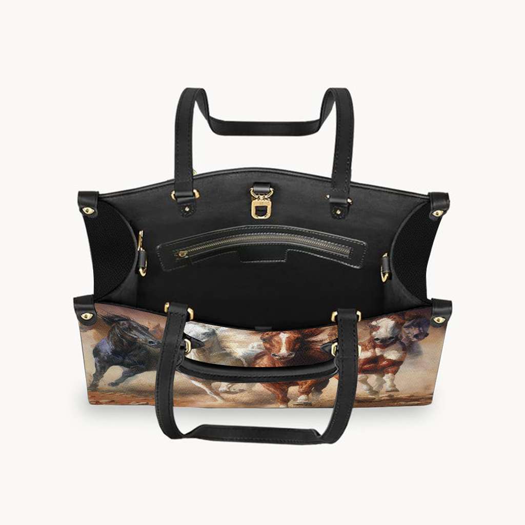 Wild Horses - Horse Leather Handbag 0921