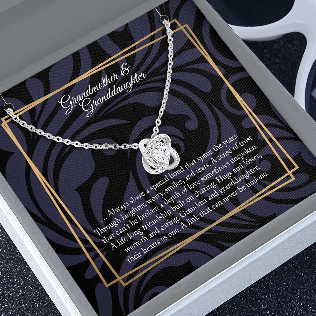 Grandmother And Granddaughter Granddaughter Gift Grandmother Gift - Grandma Love Knot Necklace 0921