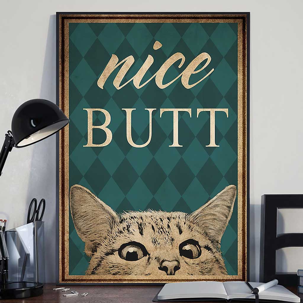 Funny Vintage Cat Nice Butt - Cat Poster 0921