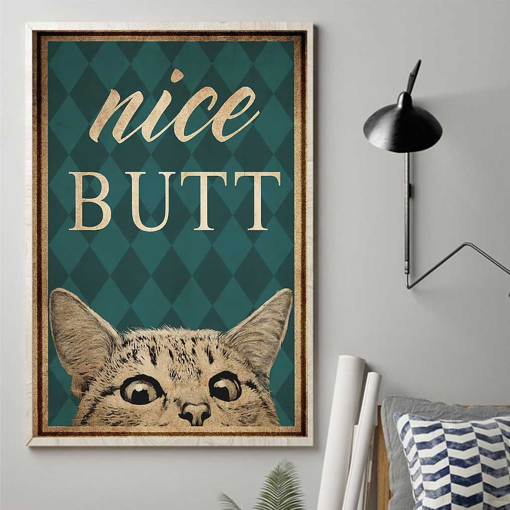 Funny Vintage Cat Nice Butt - Cat Poster 0921