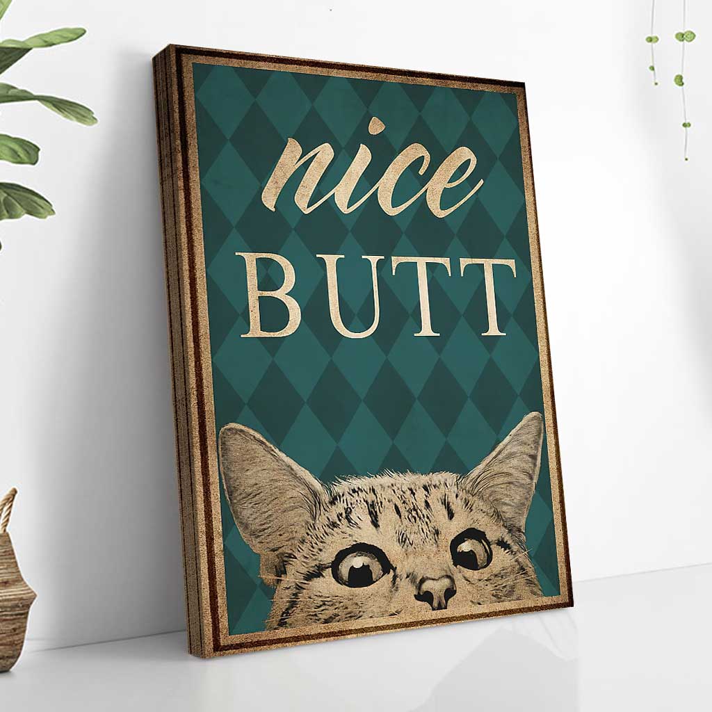 Funny Vintage Cat Nice Butt - Cat Poster 0921