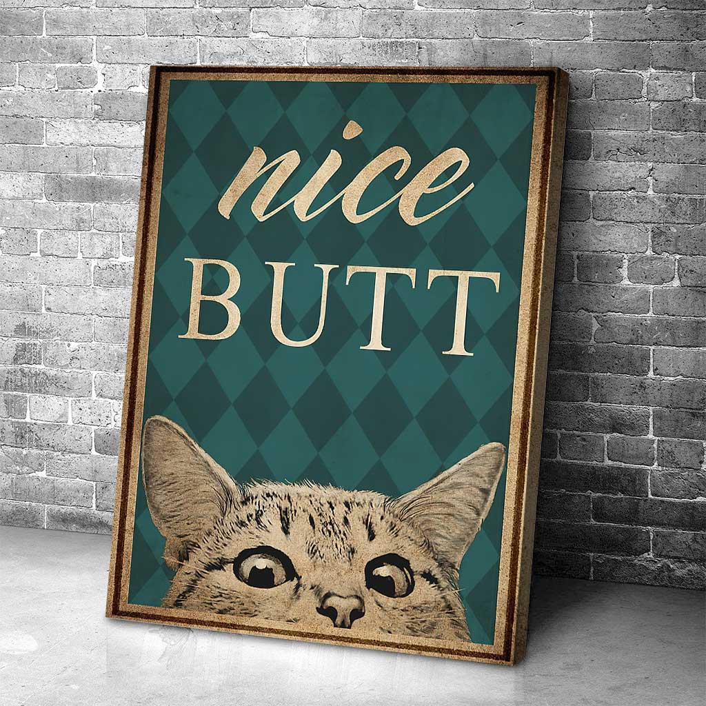 Funny Vintage Cat Nice Butt - Cat Poster 0921