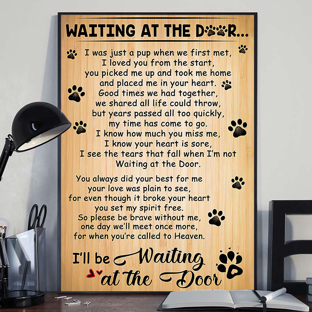 Waiting At The Door - Dog Poster 0921