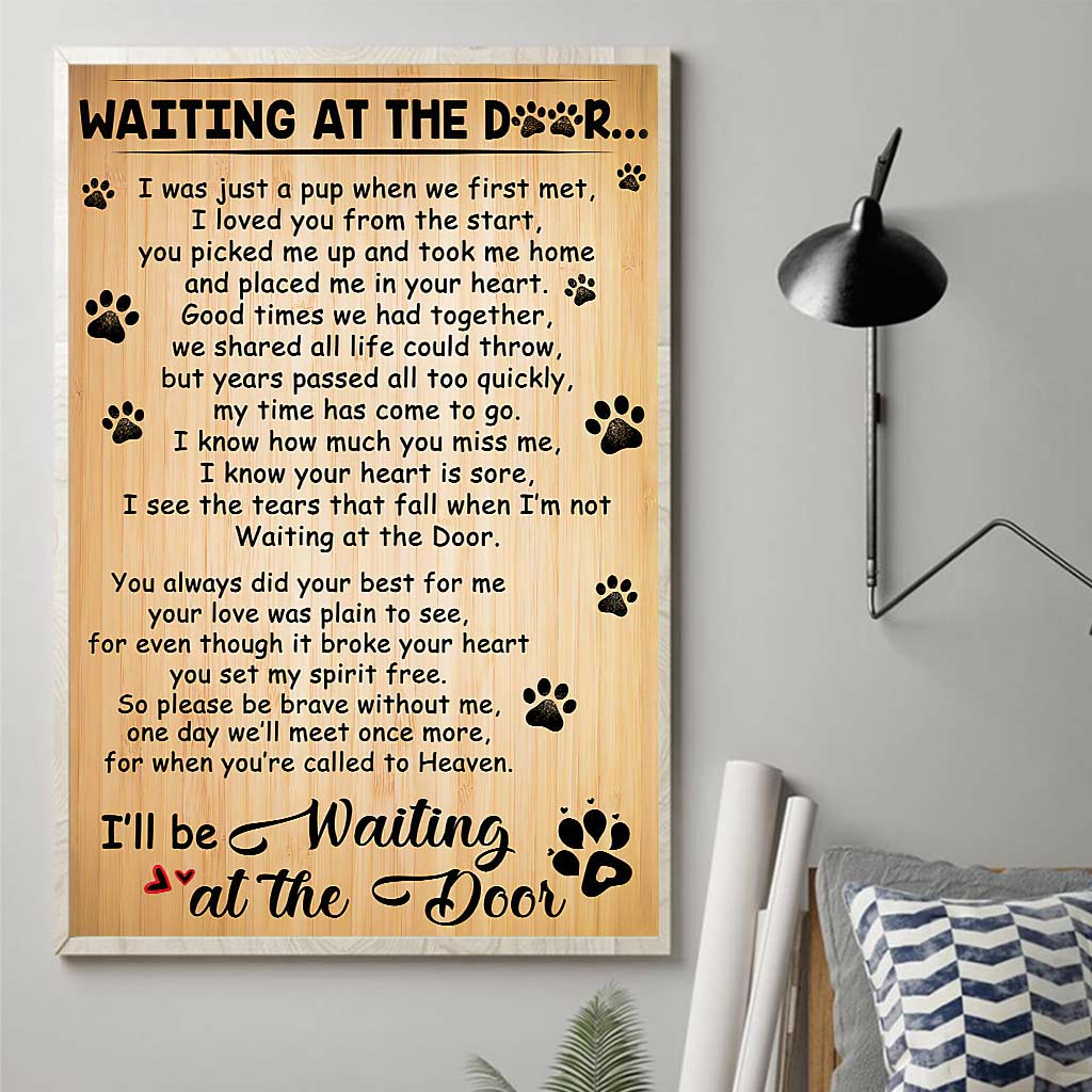 Waiting At The Door - Dog Poster 0921