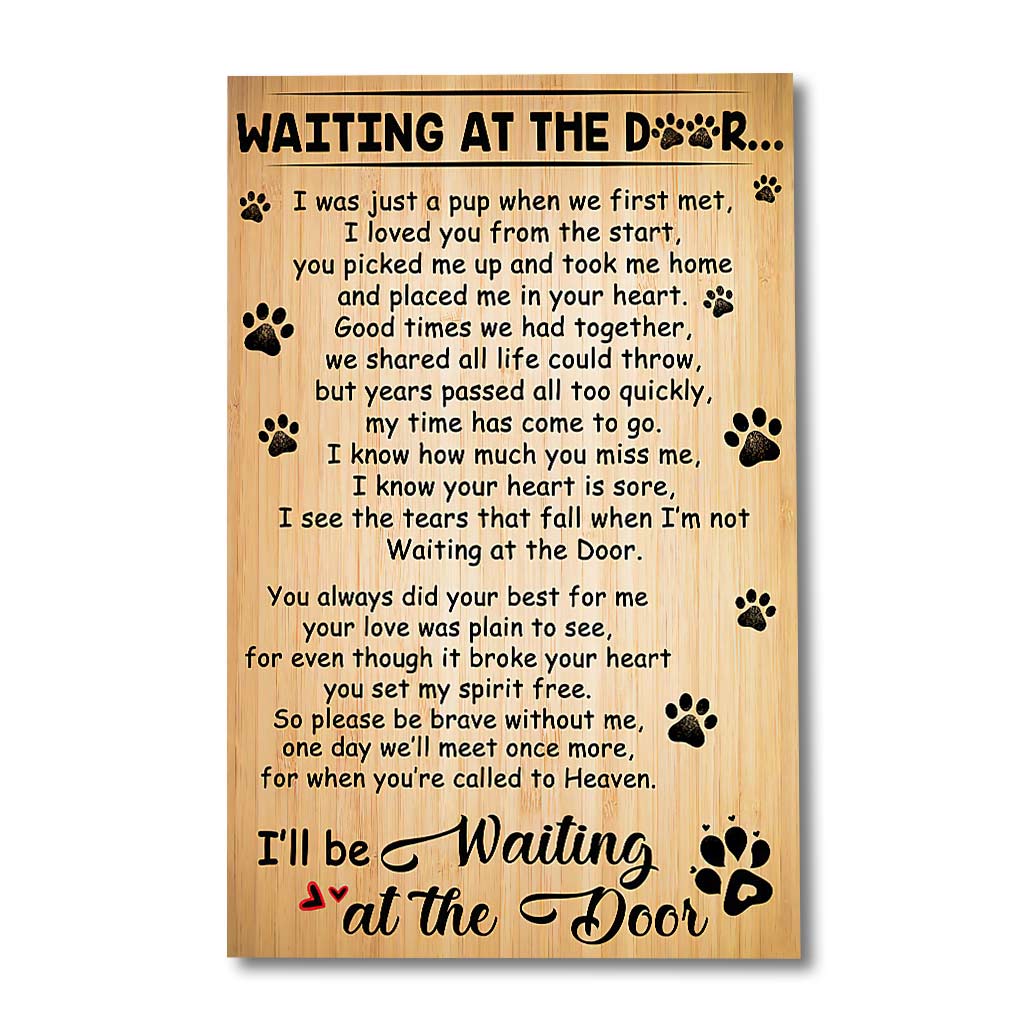 Waiting At The Door - Dog Poster 0921