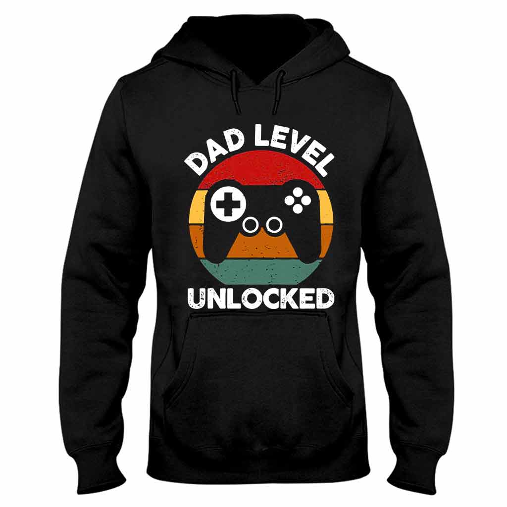 Dad Level Unlocked Funny Gaming - Father T-shirt And Hoodie 092021