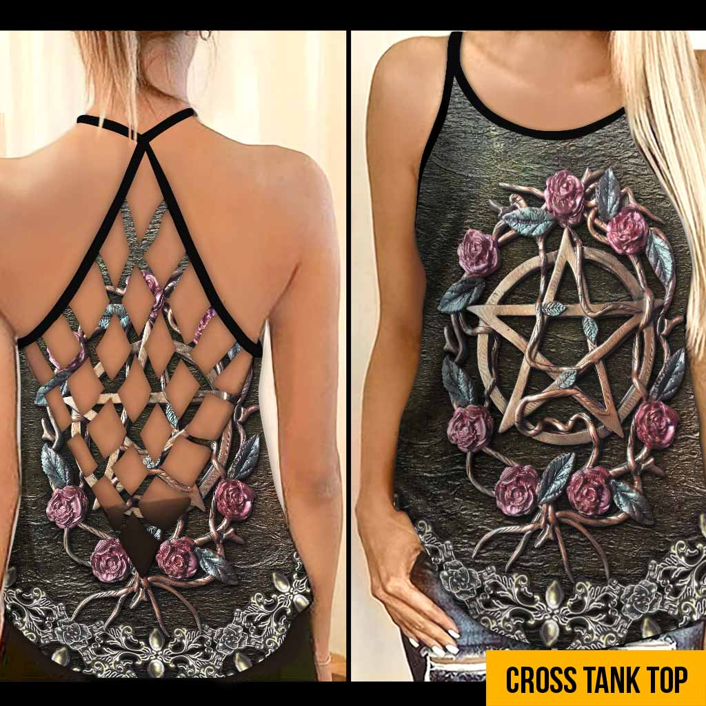 Mystical Witch 3D Pattern Print Cross Tank Top