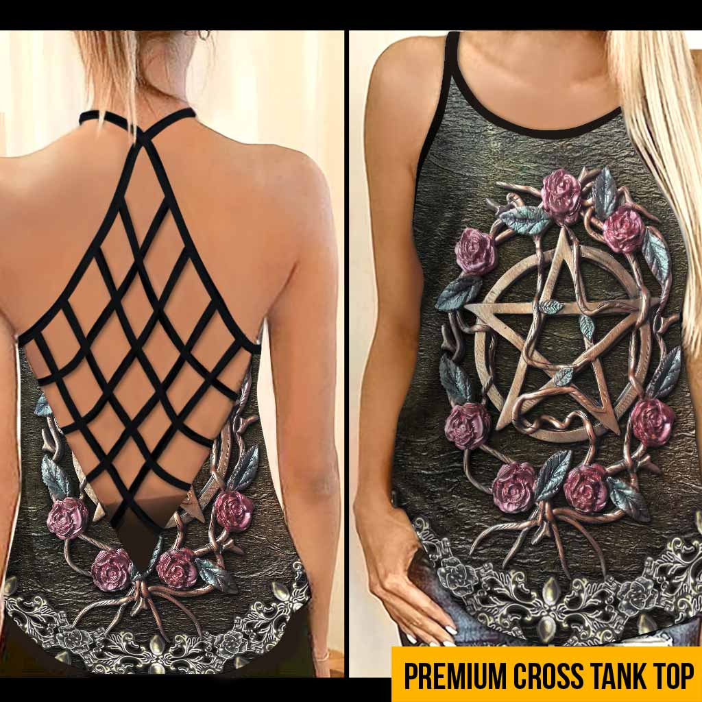 Mystical Witch 3D Pattern Print Cross Tank Top