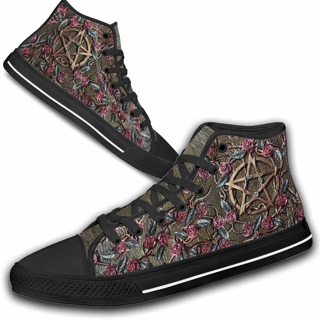Mystical Witch 3D Pattern Print High Top Shoes